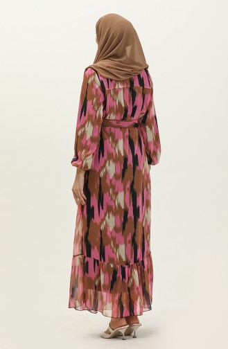 Rosa Hijab Kleider 14335