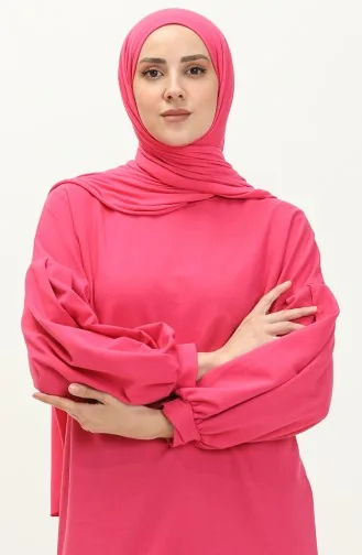 تونيك طويل بأكمام بالون 3031-11 فوشي 3031-11
