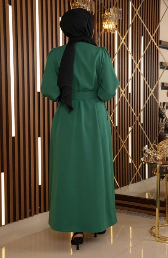 فستان أخضر زمردي 14489