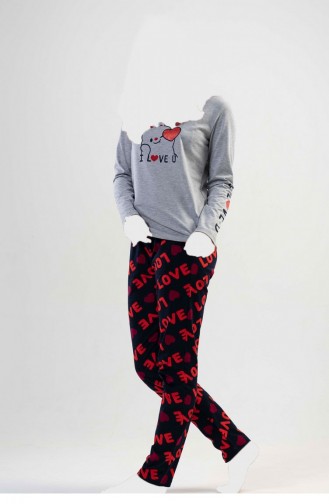 Grau Pyjama 2010753235.GRİ MELANJ