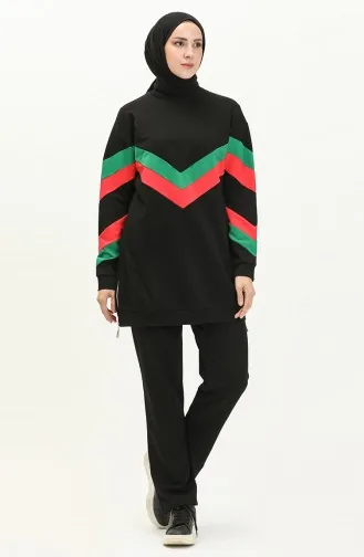 Ensemble de Survêtement avec Fermeture 71070-01 Noir 71070-01