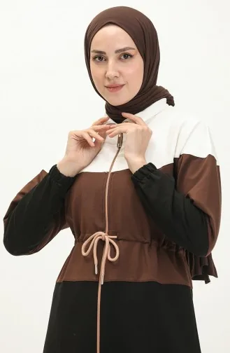 بدلة رياضية بتصميم سحاب 71071-01 لون أسود 71071-01