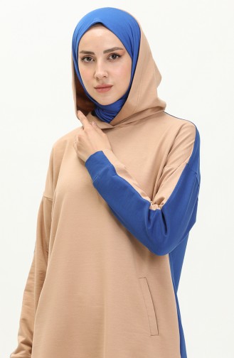 Ensemble de Survêtement à Capuche 71080-01 Beige 71080-01