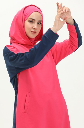 Hooded Track Suit Set 71080-02 Fuchsia 71080-02