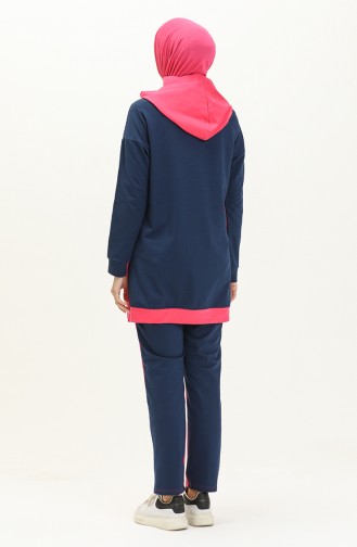 Hooded Track Suit Set 71080-02 Fuchsia 71080-02