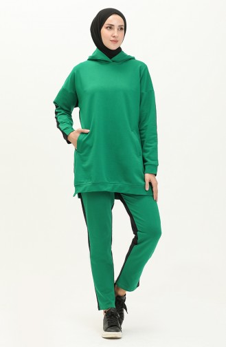 Hooded Tracksuit Set 71080-04 Green 71080-04