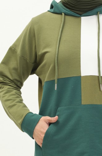 Ensemble de Survêtement à Capuche 71088-03 Vert Huile 71088-03