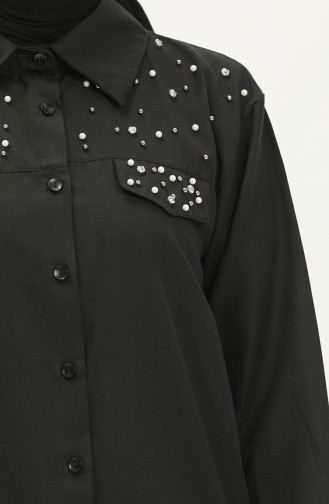 Chemise à Perles 2087-01 Noir 2087-01