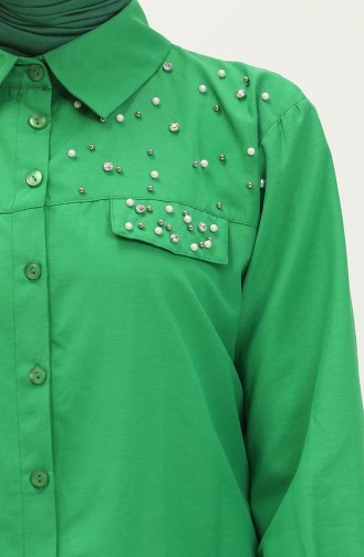 Chemise à Perles 2087-02 Vert Pistache 2087-02