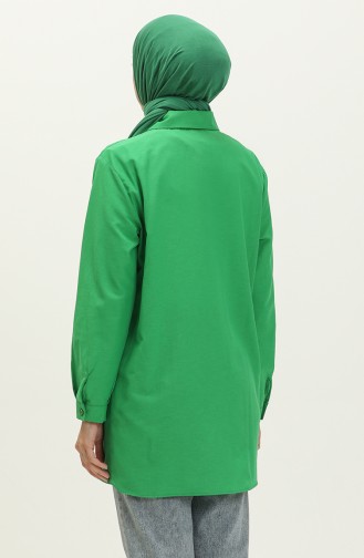 Pistachio Green Overhemdblouse 2087-02