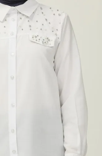 Chemise à Perles 2087-03 Blanc 2087-03
