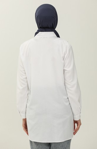 White Overhemdblouse 2087-03