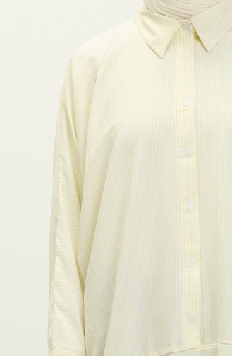 Slit Detailed Shirt 70042-02 Yellow 70042-02