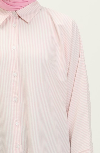 Slit Detailed Shirt 70042-03 Salmon 70042-03