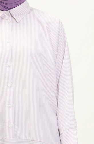 Slit Detailed Shirt 70042-04 Lilac 70042-04