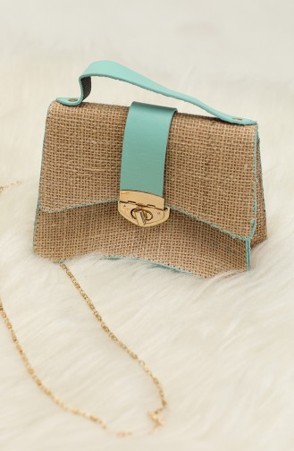 Wassergrün Schultertasche 01Z-06
