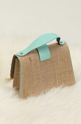 Wassergrün Schultertasche 01Z-06