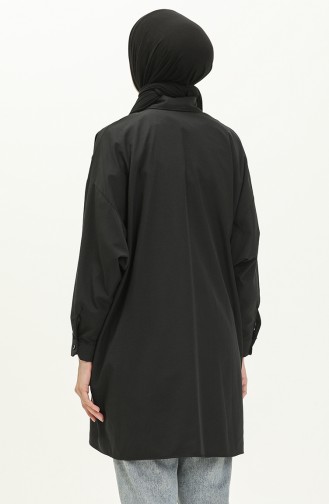 Oversize Hemd Tunika 70001-01 Schwarz 70001-01