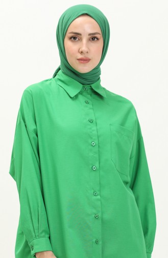 Oversize Shirt Tunic 70001-04 Green 70001-04