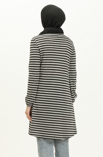 Striped Tunic 8594-01 Black 8594-01