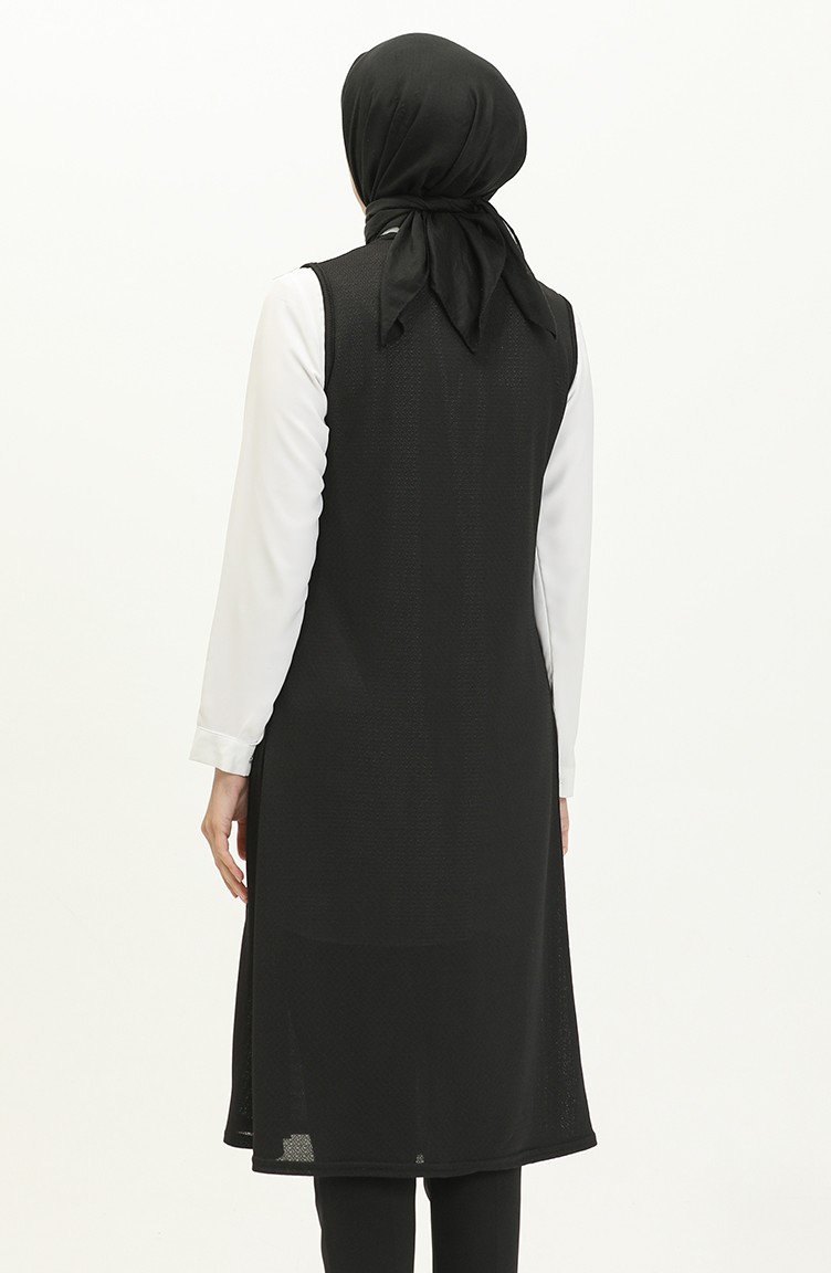 Gilet Long Sans Manches 8590 01 Noir 8590 01 Sefamerve