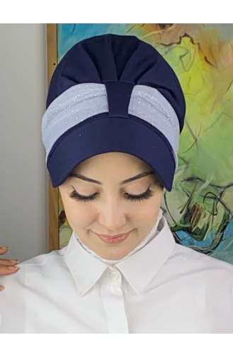 Navy Blue Ready to wear Turban 19FSPK116-01