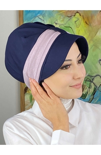 Navy Blue Ready to Wear Turban 19FSPK116-01