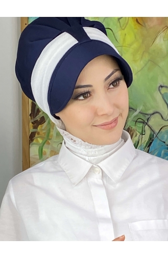 Dunkelblau Praktischer Turban 19FSPK116-05