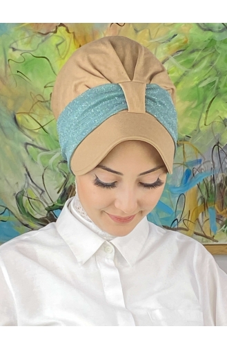 Mint green Ready to wear Turban 19FSPK45-10