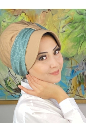 Mint green Ready to wear Turban 19FSPK45-10