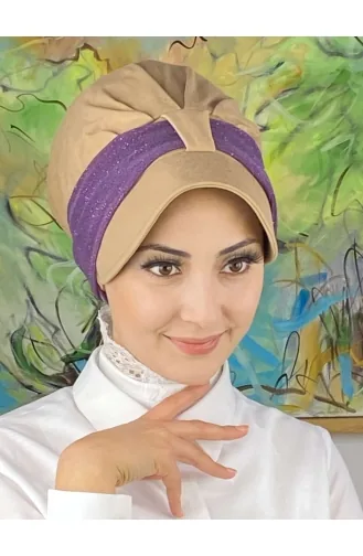Turban Pret-a-Porter Couleur Lilas 19FSPK45-11