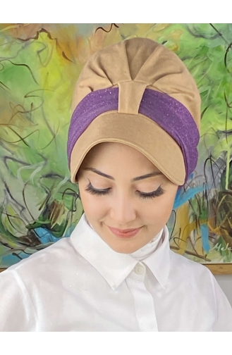 Turban Pret-a-Porter Couleur Lilas 19FSPK45-11