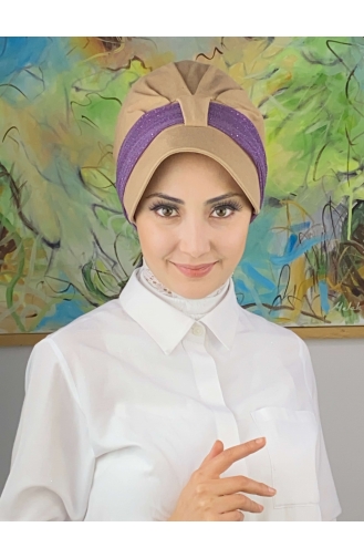 Turban Pret-a-Porter Couleur Lilas 19FSPK45-11