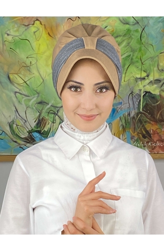 Gray Ready to Wear Turban 19FSPK45-14