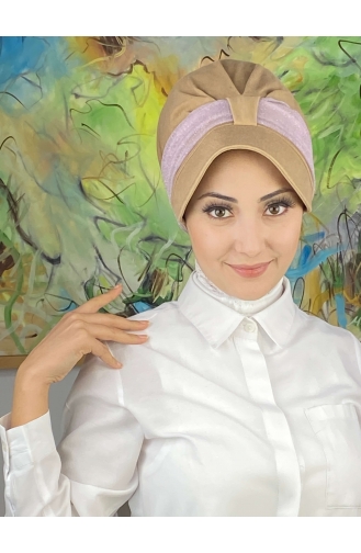 Light Lilac Ready to wear Turban 19FSPK45-01