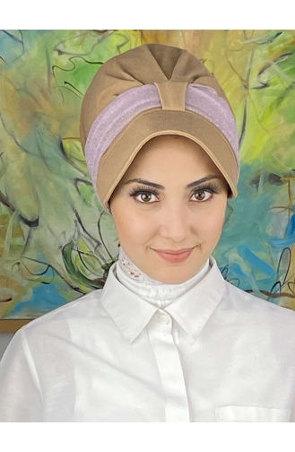 Light Lilac Ready to wear Turban 19FSPK45-01