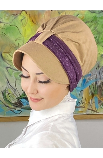 Dark Purple Ready to Wear Turban 19FSPK45-04