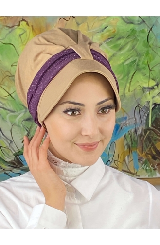 Dark Purple Ready to Wear Turban 19FSPK45-04