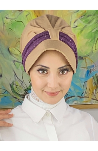 Dark Purple Ready to Wear Turban 19FSPK45-04