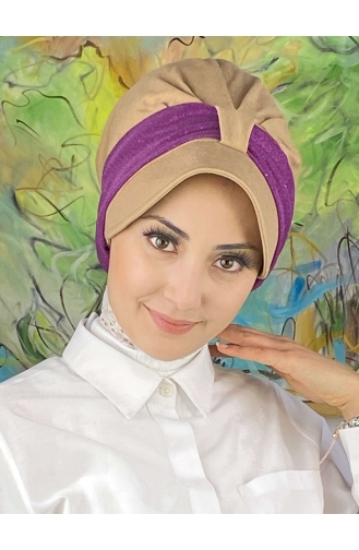 Light Camel Ready to wear Turban 19FSPK45-07