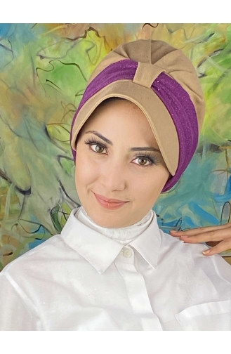 Light Camel Ready to wear Turban 19FSPK45-07