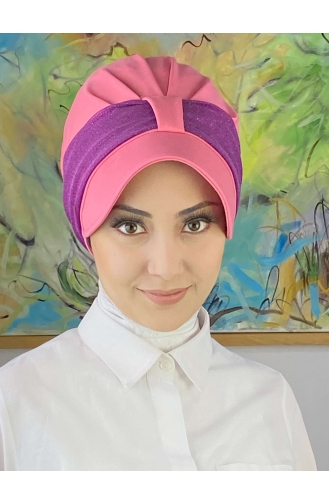 Lila Praktischer Turban 19FSPK63-02