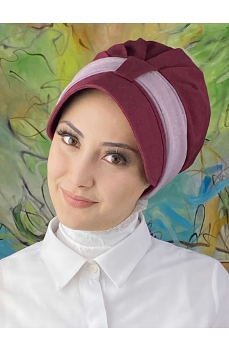 Claret red Ready to wear Turban 19FSPK81-01