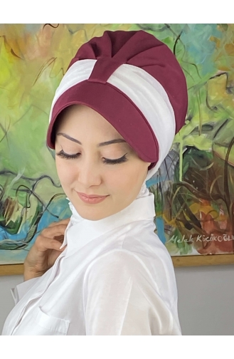 Claret red Ready to wear Turban 19FSPK81-02