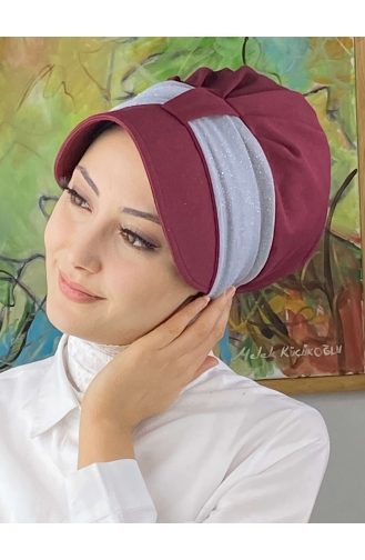 Claret Red Ready to Wear Turban 19FSPK81-03