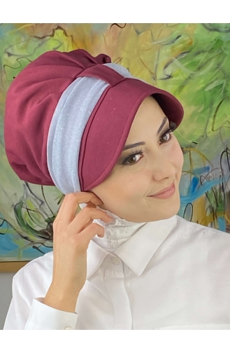 Claret Red Ready to Wear Turban 19FSPK81-03