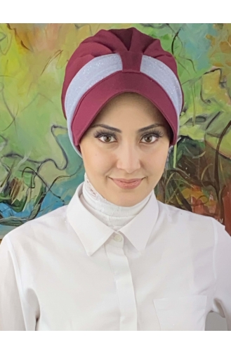 Claret red Ready to wear Turban 19FSPK81-03