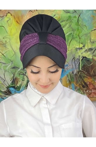 Dunkelviolett Praktischer Turban 19FSPK30-11