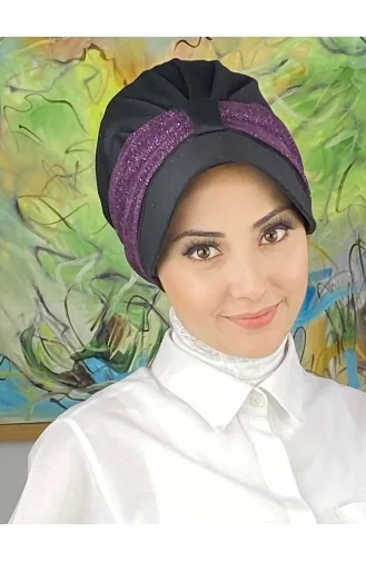 Dunkelviolett Praktischer Turban 19FSPK30-11