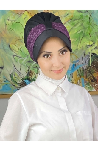 Dunkelviolett Praktischer Turban 19FSPK30-11